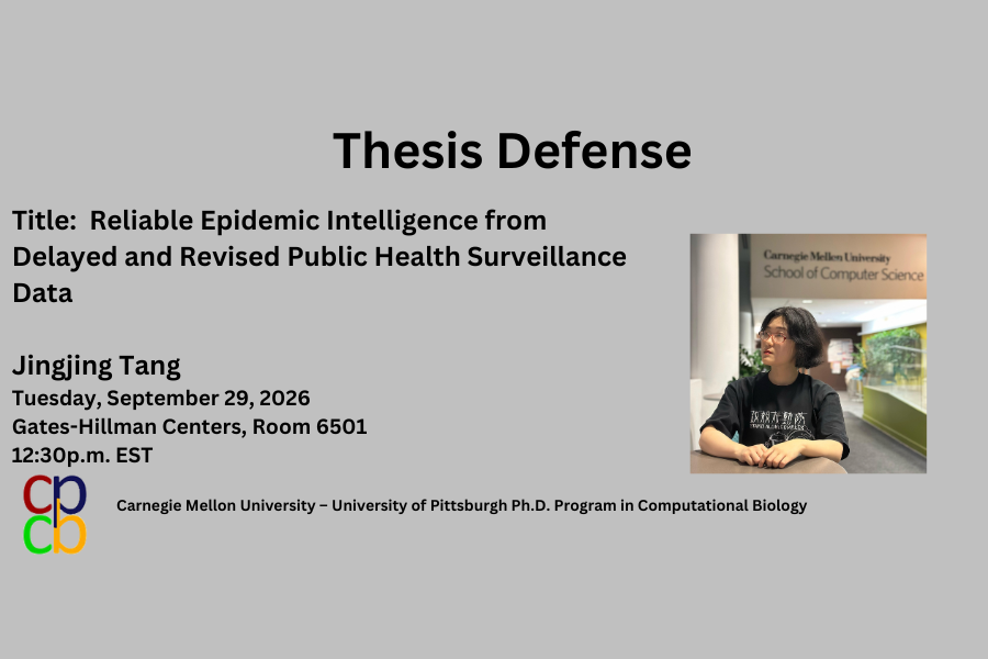 Details of Jingjing Tang's thesis defense